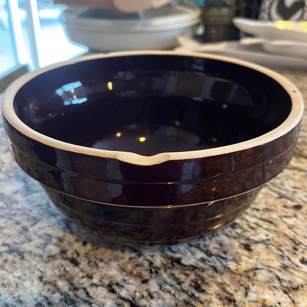 Vintage brown stoneware bowls